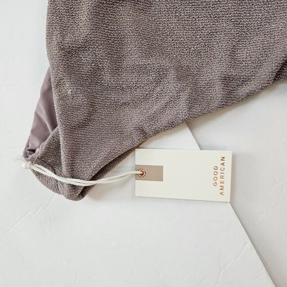 Good American Sparkle Rib Good Waist Cheeky Bikini Bottom Lilac Plus 2X Beach - Picture 3 of 9